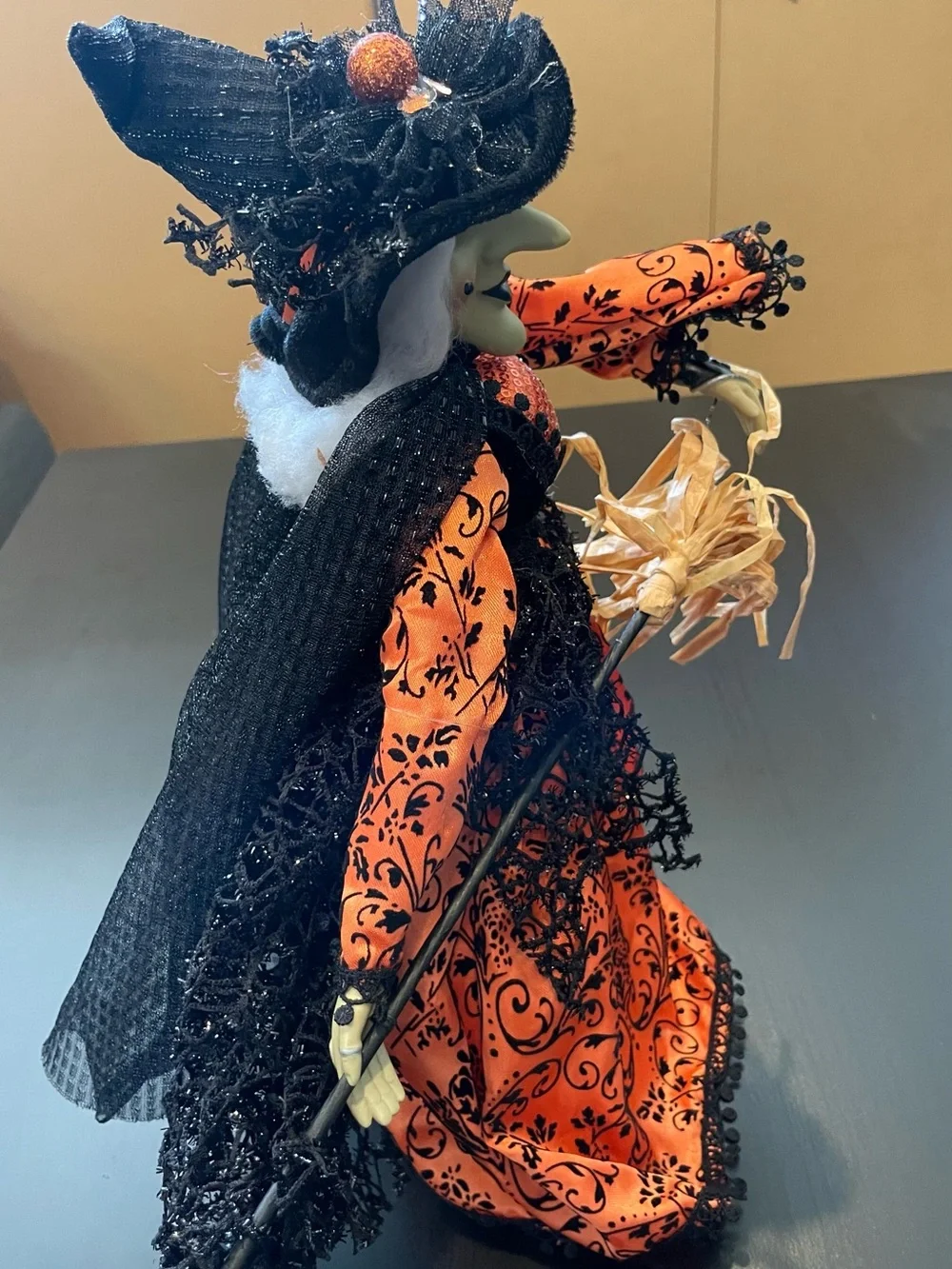 Halloween Witch  in Orange and Black